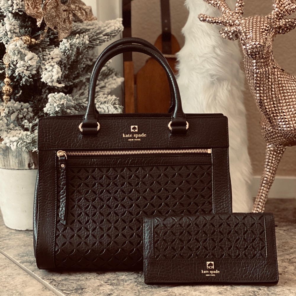 Kate Spade Perforated Leather Purse & Wallet set